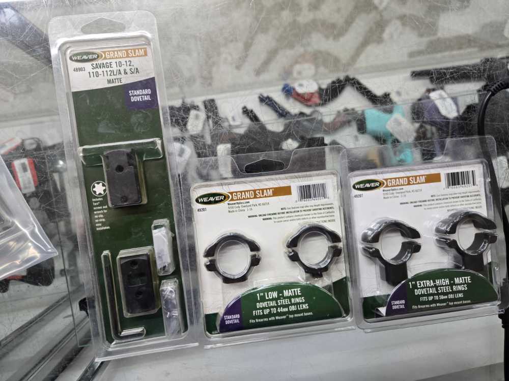 Weaver Savage 10 12 110 112 S/A & L/A Base & Short & Extra High Rings 48903-img-0