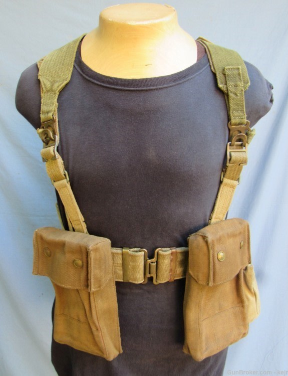 Danish  M/45-59 Gear Set, w/ Madsen SMG Pouches, Small Pack, Canteen-img-0