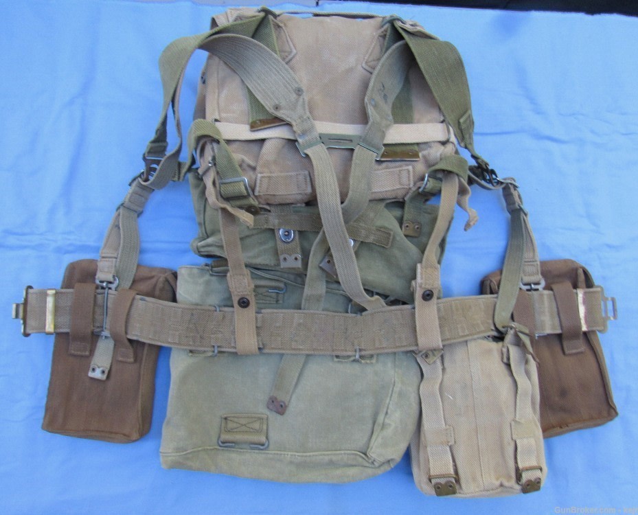 Danish  M/45-59 Gear Set, w/ Madsen SMG Pouches, Small Pack, Canteen-img-11