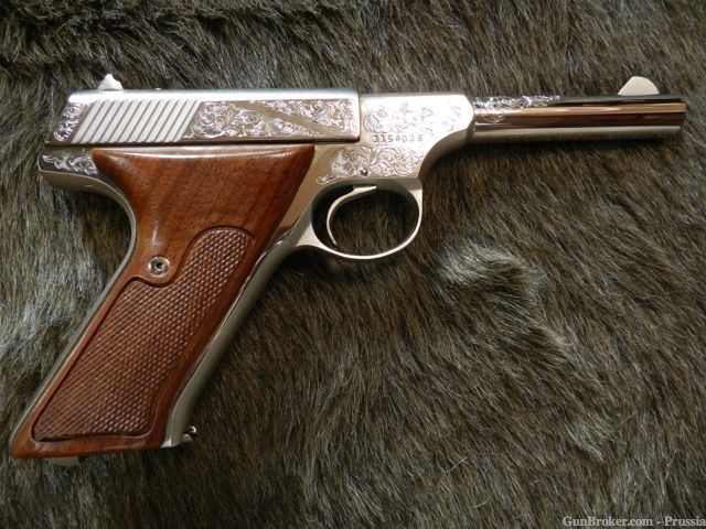 Colt Huntsman 22LR 4 1/2" Nickel A Factory Engraved NIB-img-4