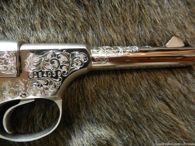 Colt Huntsman 22LR 4 1/2" Nickel A Factory Engraved NIB-img-7