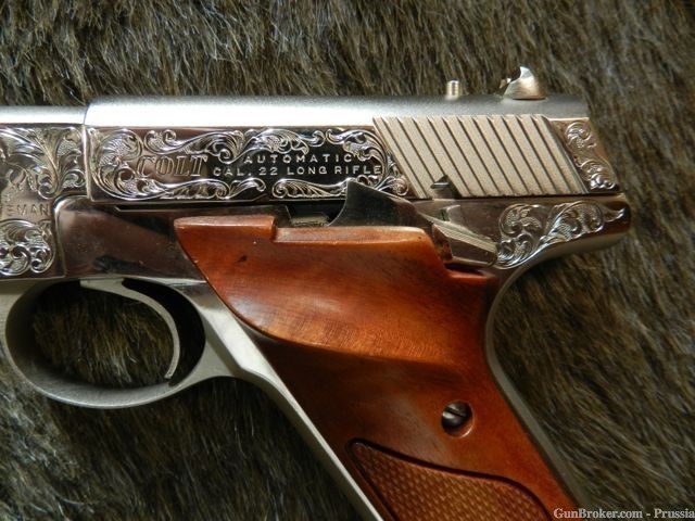 Colt Huntsman 22LR 4 1/2" Nickel A Factory Engraved NIB-img-2