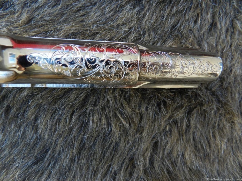 Colt Govt Mdl 9MM Steyr 5" Nickel Factory Master Engraved NIB-img-9