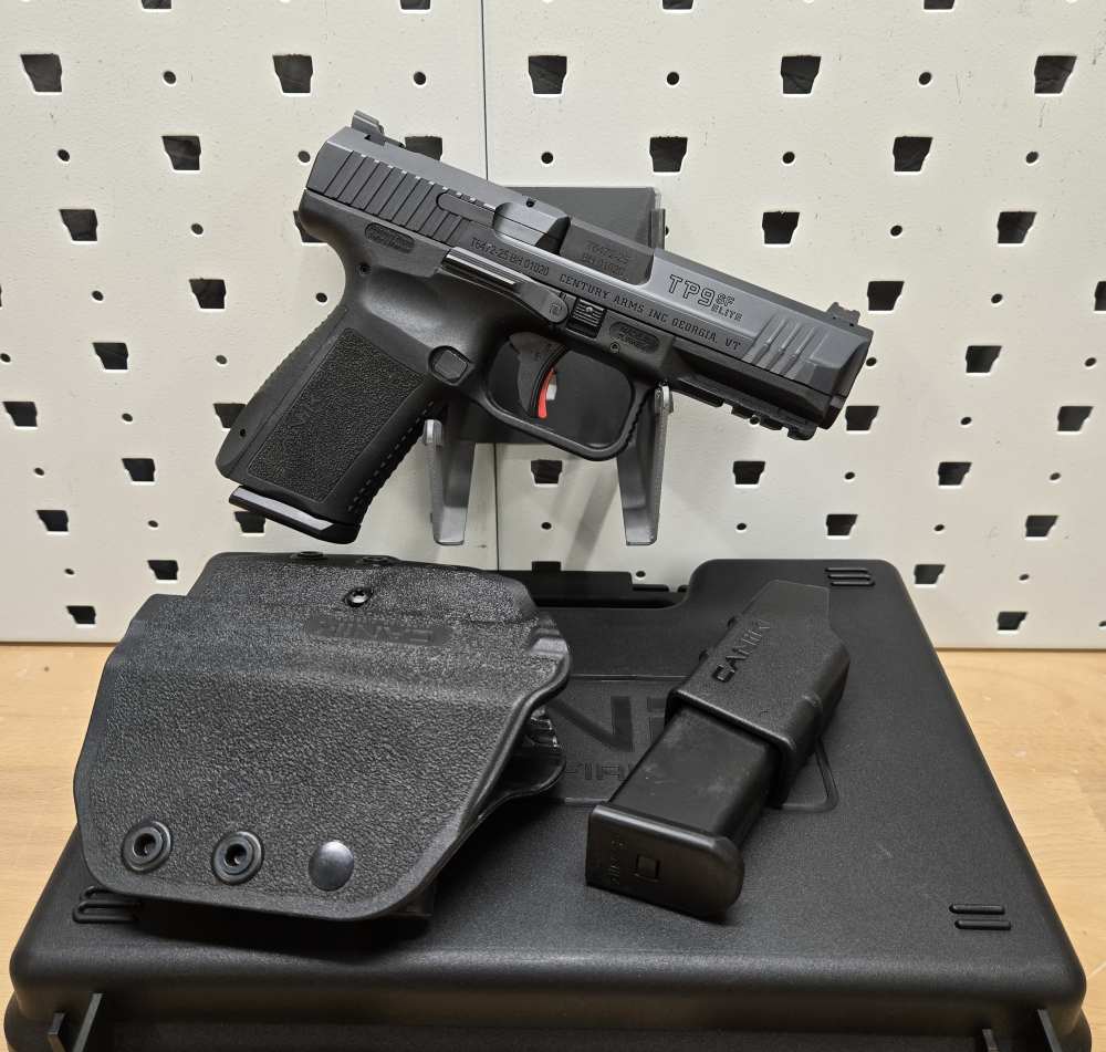 Canik HG5869N TP9SF Elite Pistol 9mm Black Holster, 2 Mags 15rd, Hard Case-img-1