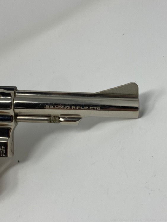 Smith and Wesson Model 34-1 Nickel .22 4” Barrel No CC Fees-img-7