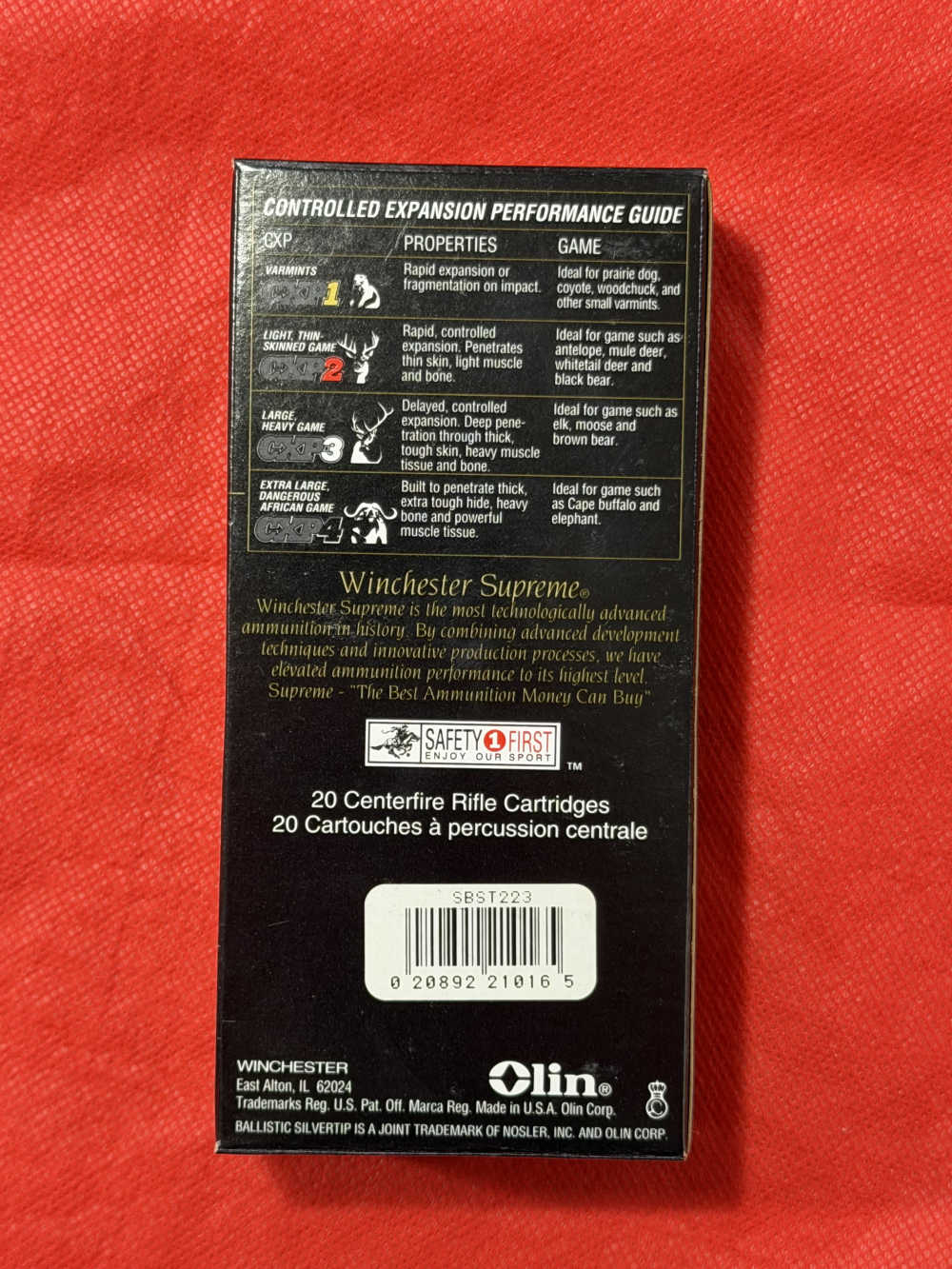 Winchester 223 Supreme Ballistic Silver Tip 50GR CXP1 NOS -img-5