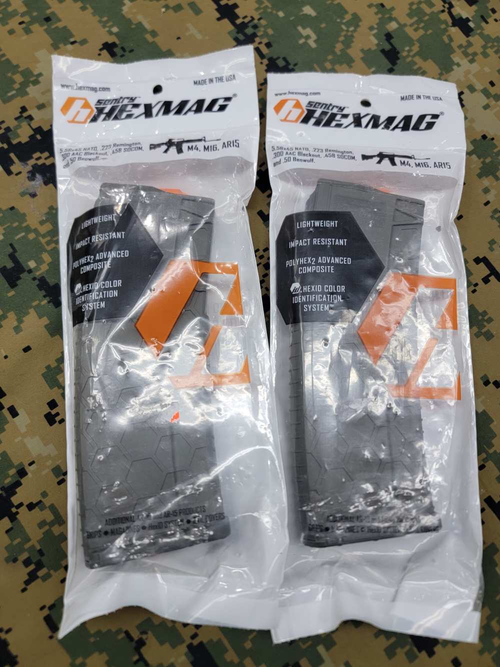 Hexmag 10rd magazines (x2) 30rd bodies. 5.56/223-img-0