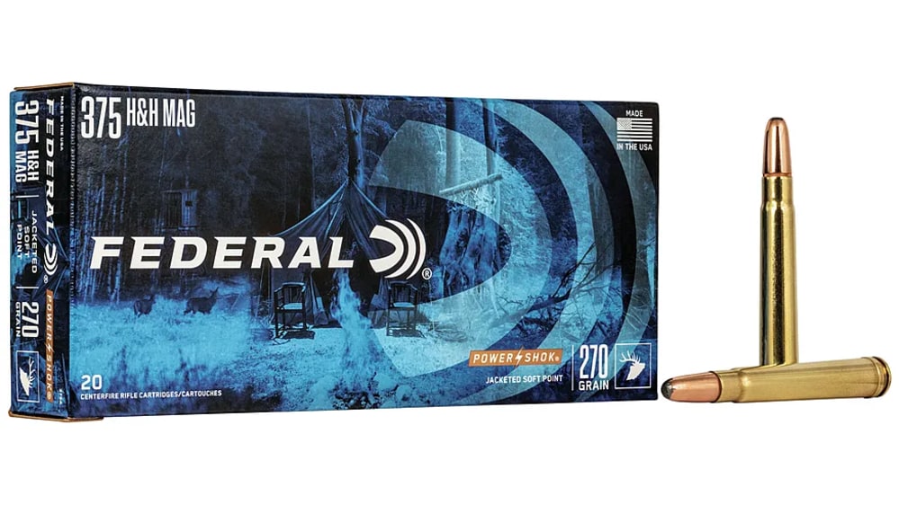 Federal Power - Shok 375 H&H mag 270 Grain Soft Point 20 Rounds - 375A-img-0