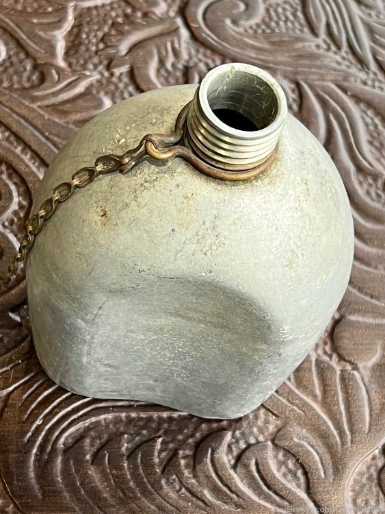 PRE-1918 WW1 RARE SPUN CANTEEN IN BEAUTIFUL SHAPE-img-13
