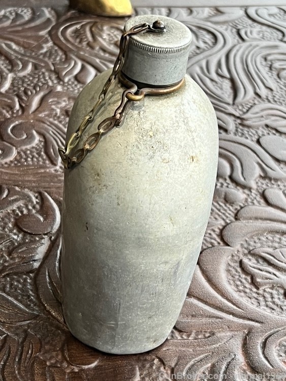 PRE-1918 WW1 RARE SPUN CANTEEN IN BEAUTIFUL SHAPE-img-29