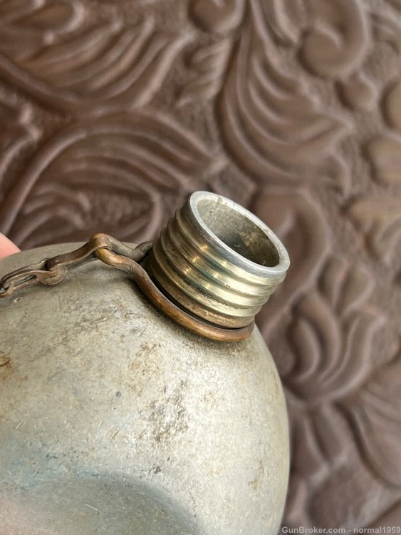 PRE-1918 WW1 RARE SPUN CANTEEN IN BEAUTIFUL SHAPE-img-8