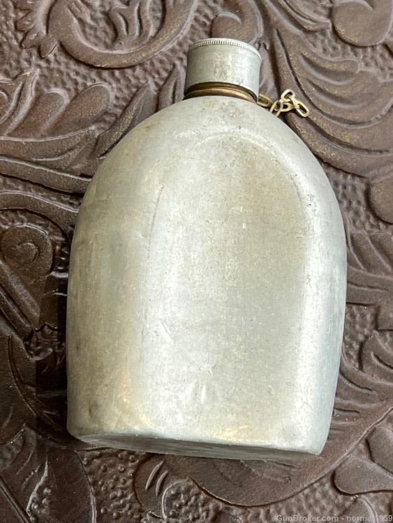 PRE-1918 WW1 RARE SPUN CANTEEN IN BEAUTIFUL SHAPE-img-1
