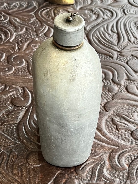PRE-1918 WW1 RARE SPUN CANTEEN IN BEAUTIFUL SHAPE-img-30