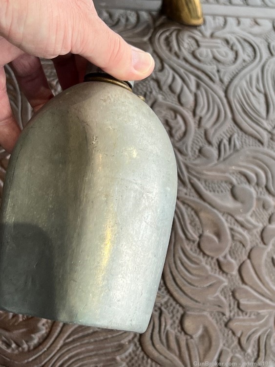 PRE-1918 WW1 RARE SPUN CANTEEN IN BEAUTIFUL SHAPE-img-3
