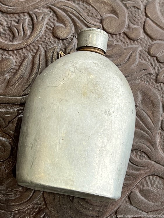 PRE-1918 WW1 RARE SPUN CANTEEN IN BEAUTIFUL SHAPE-img-0