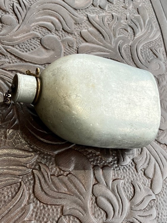 PRE-1918 WW1 RARE SPUN CANTEEN IN BEAUTIFUL SHAPE-img-31