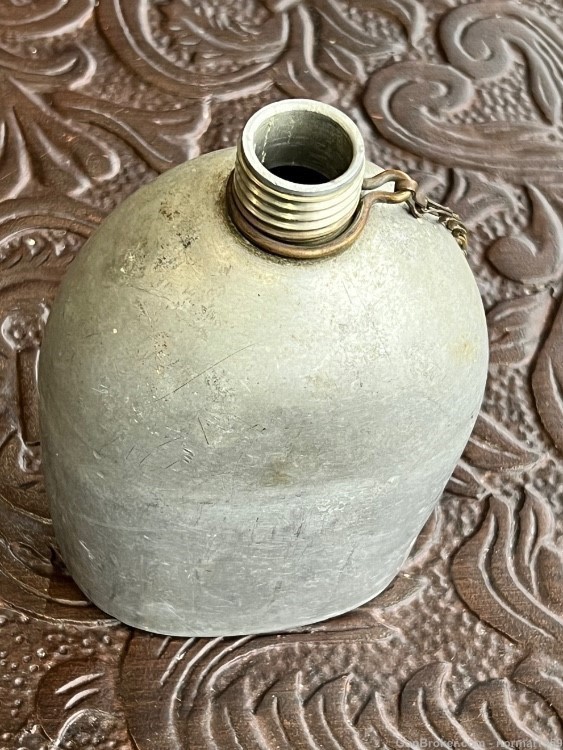 PRE-1918 WW1 RARE SPUN CANTEEN IN BEAUTIFUL SHAPE-img-12