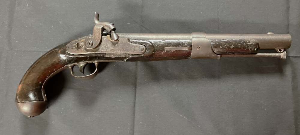 PISTOL 1819 Simeon North pistol dated 1822, 54 cal. percussion conversion-img-1