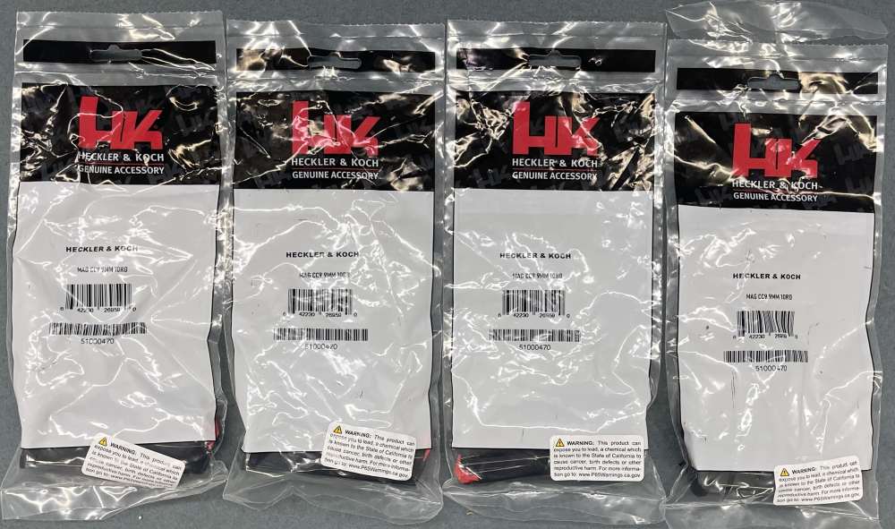 New-4 Pack H&K CC9 10 Round 9mm Magazines Heckler & Koch HK $ Super Deal $-img-0