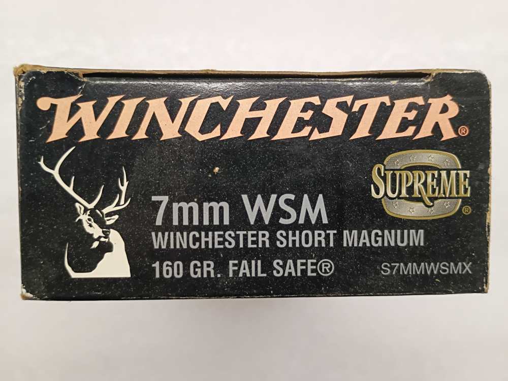 Winchester Supreme 7mm WSM 160 Gr. Fail Safe® 20 Round Box - S7MMWSMX-img-1