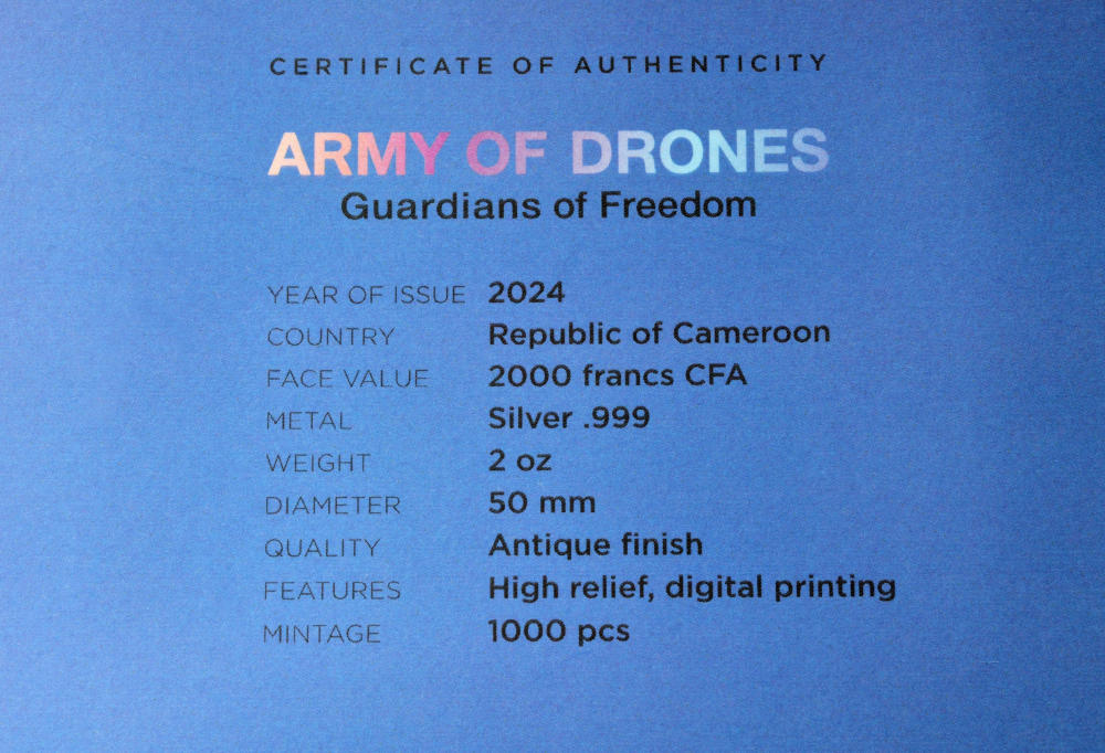 Army of Drones - Guardians of Freedom - 2oz silver coin-img-2