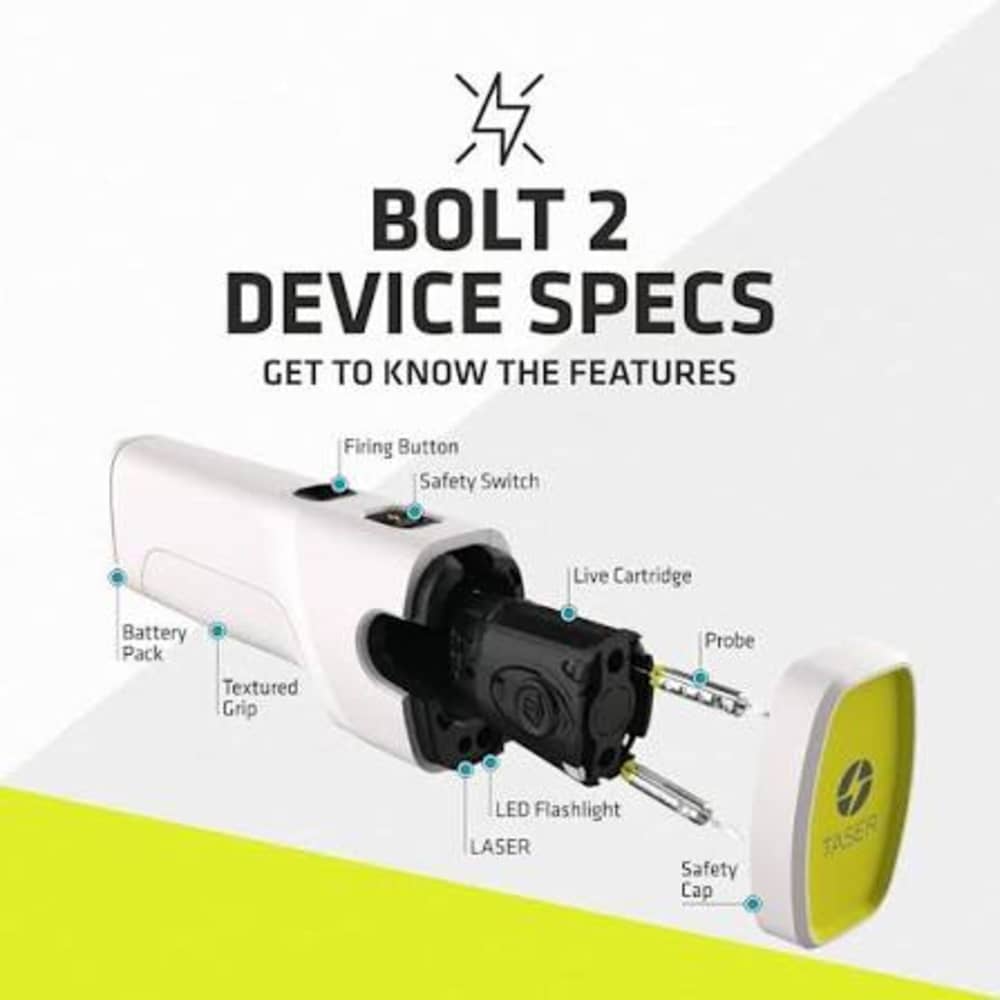 TASER Bolt 2 White Axon Protect App 15-foot Range-img-3