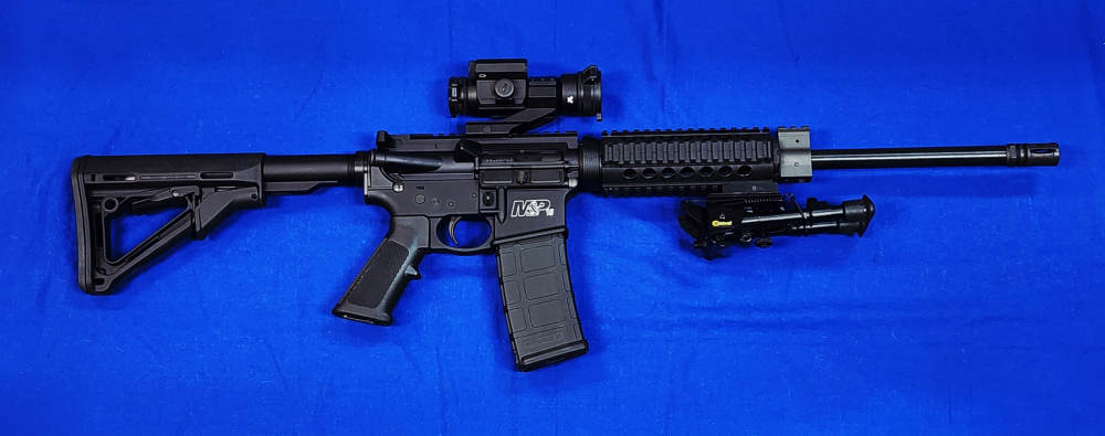 SMITH & WESSON M&P-15 16" W/ VORTEX STRIKEFIRE & BIPOD - EXCELLENT-img-0