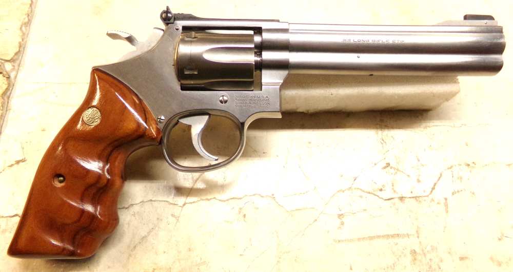 Used Smith & Wesson model 617 Revolver in 22LR with a 6 inch barrel-img-4