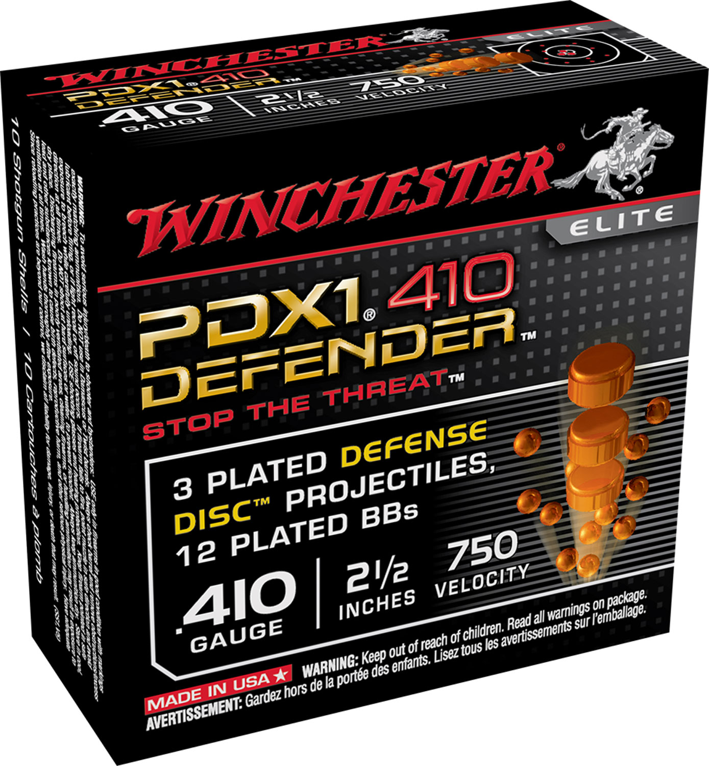 Winchester PDX1 Defender Ammunition For Personal Defense .410 Gauge 2.5 3 D-img-2