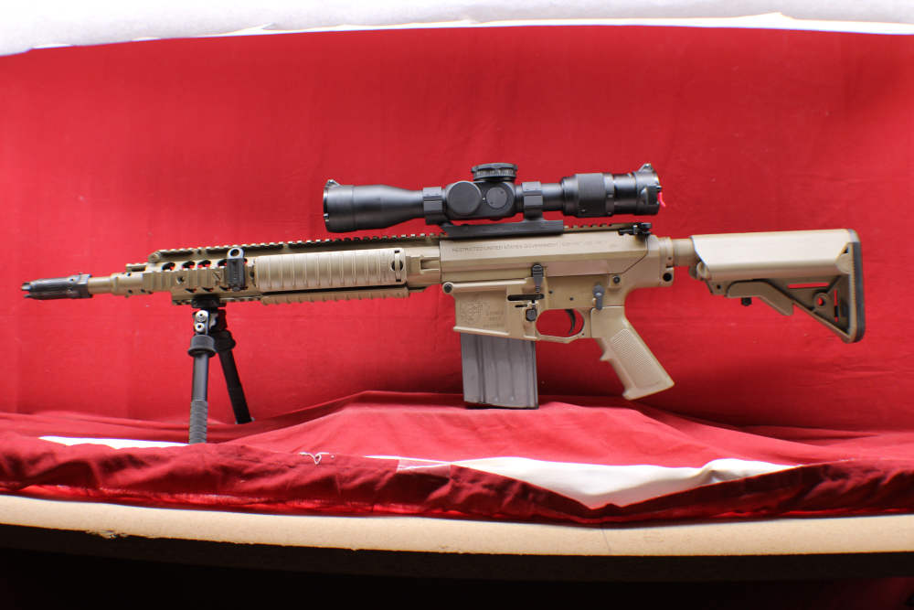 (38587) SUPER RARE. Knights Armament M110 carbine/ SR-25 FDE with silencer-img-13