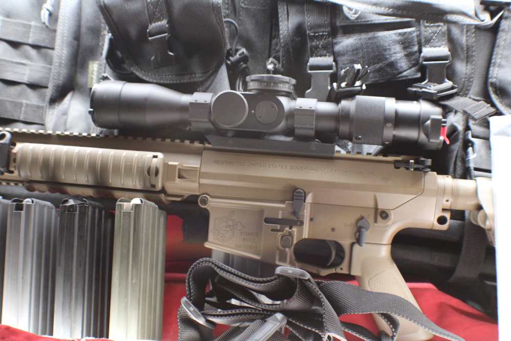(38587) SUPER RARE. Knights Armament M110 carbine/ SR-25 FDE with silencer-img-2