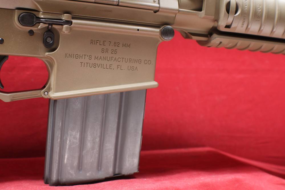 (38587) SUPER RARE. Knights Armament M110 carbine/ SR-25 FDE with silencer-img-8
