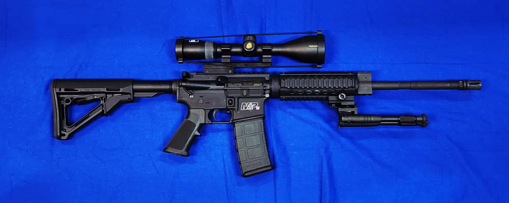 SMITH & WESSON M&P-15 16" W/ NIKON PROSTAFF SCOPE & BIPOD - EXCELLENT-img-0