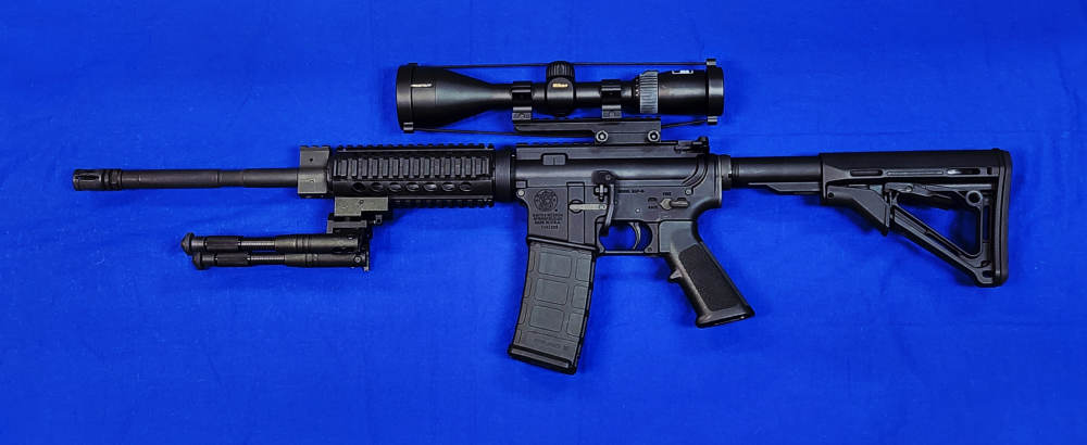 SMITH & WESSON M&P-15 16" W/ NIKON PROSTAFF SCOPE & BIPOD - EXCELLENT-img-1