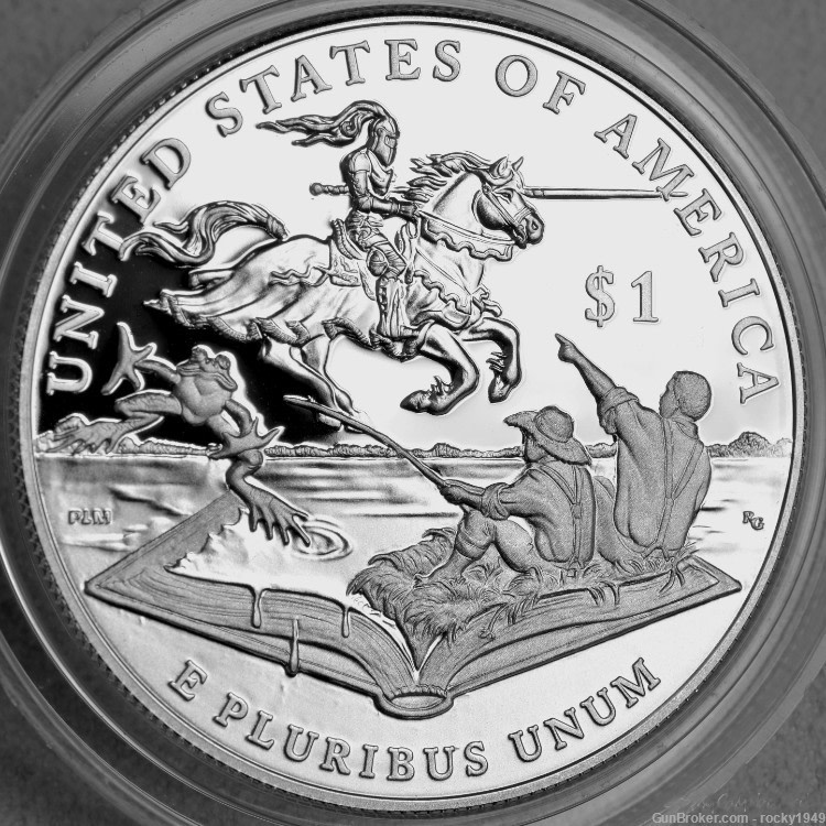 2016 P - 1oz Proof silver - Mark Twain Commemorative Dollar-img-1