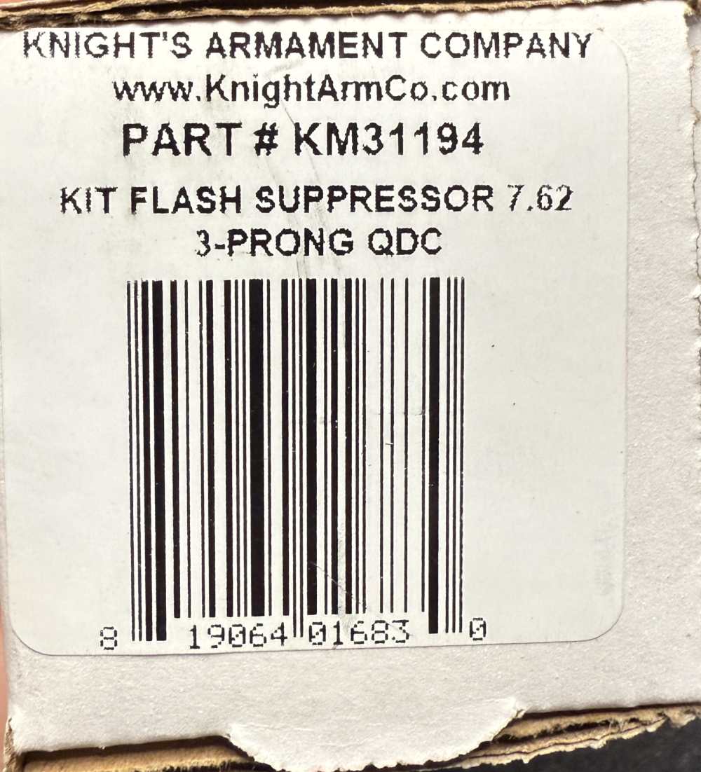 Knights Armament 7.62 QDC 3/4x24 Flash Hider-img-1