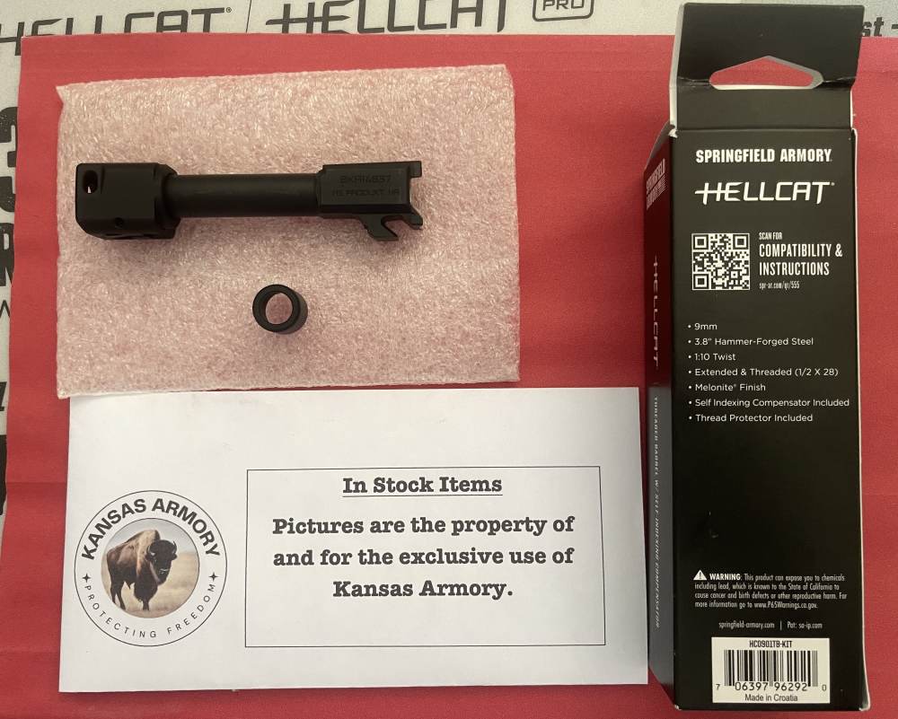 Hellcat 3.8" Threaded Barrel w/ Self-Indexing Compensator - 9mm -img-0