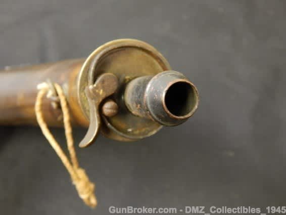 1840s Antique Rifle & Pistol Powder Flask Horn-img-4