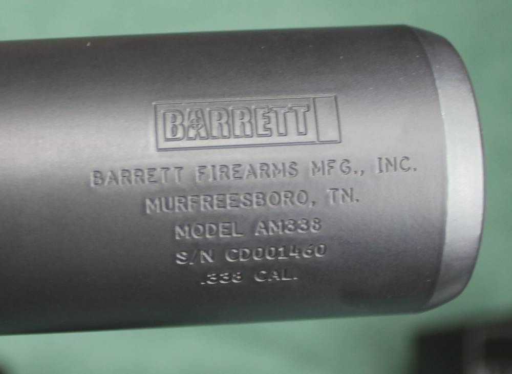 Barrett AM 338 Suppressor Like New Both 5/8x24 and 3/4x24 Brakes and Cover-img-6
