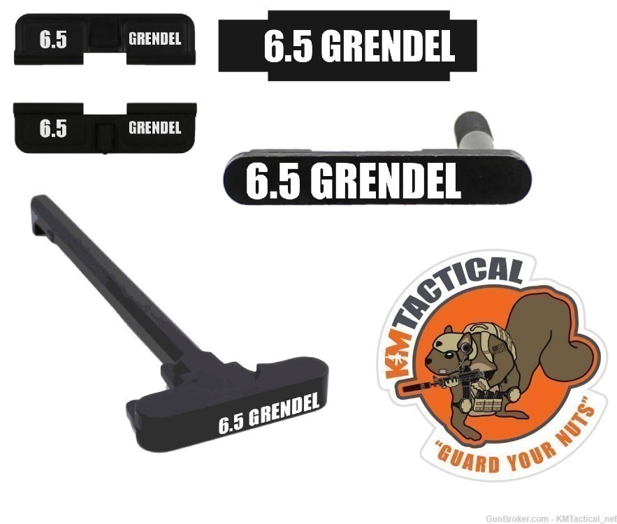 AR-15 Custom Engraved 6.5 Grendel Combo Set lower Upper Engraved Parts-img-0