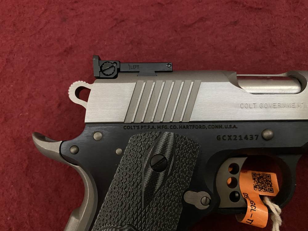 New Colt Gold Cup Lite .45ACP 1911 Two Tone G10 Grips Adjustable Sight-img-10
