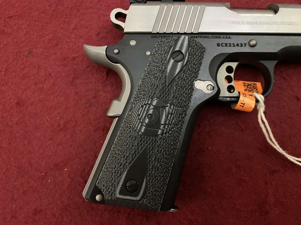 New Colt Gold Cup Lite .45ACP 1911 Two Tone G10 Grips Adjustable Sight-img-5