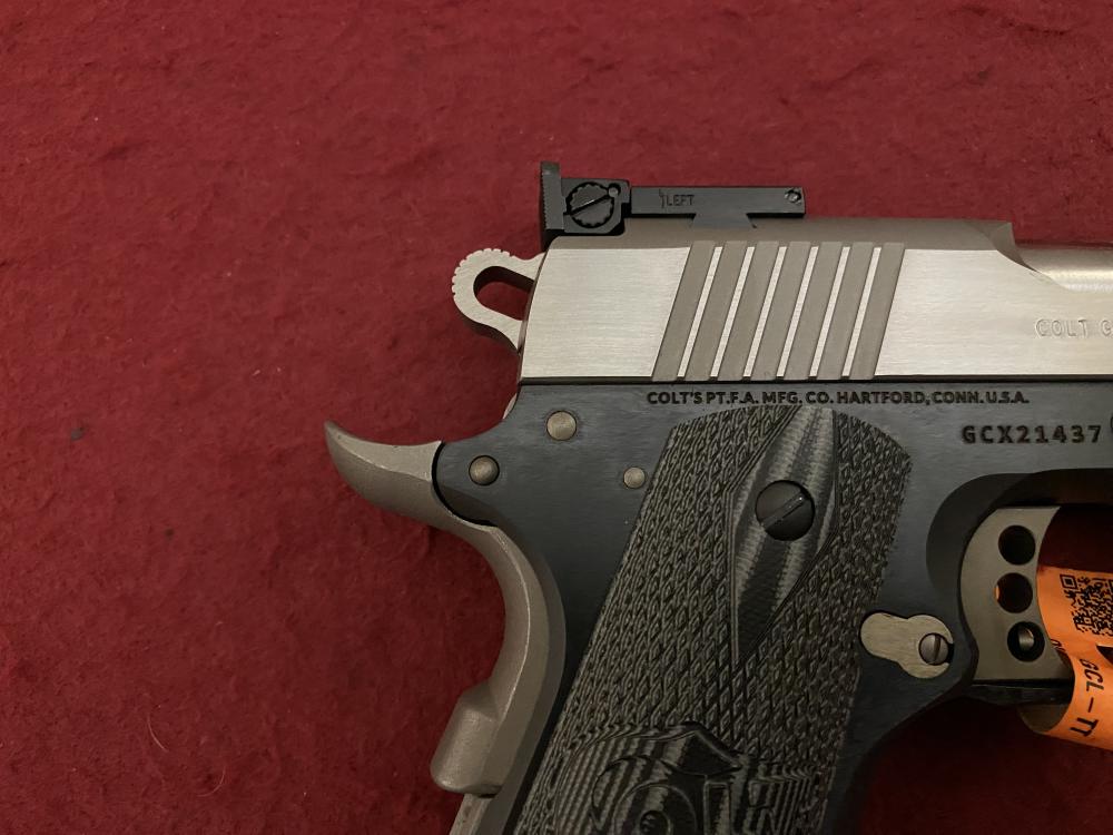 New Colt Gold Cup Lite .45ACP 1911 Two Tone G10 Grips Adjustable Sight-img-9