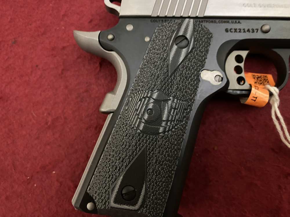 New Colt Gold Cup Lite .45ACP 1911 Two Tone G10 Grips Adjustable Sight-img-7