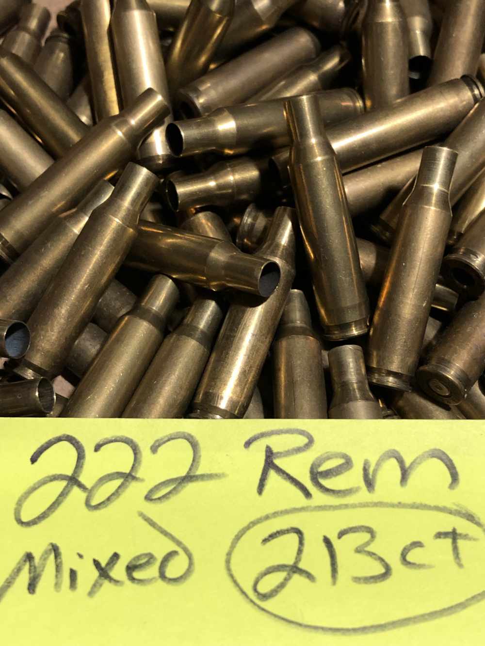 222 Remington fired brass casings 213 count mixed headstamped -img-6