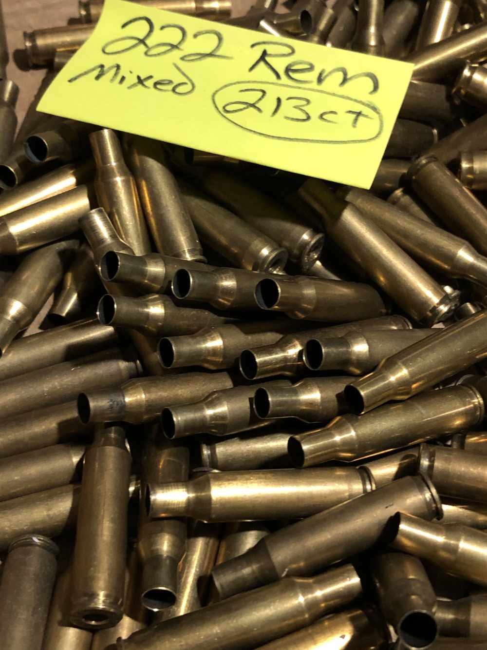 222 Remington fired brass casings 213 count mixed headstamped -img-5