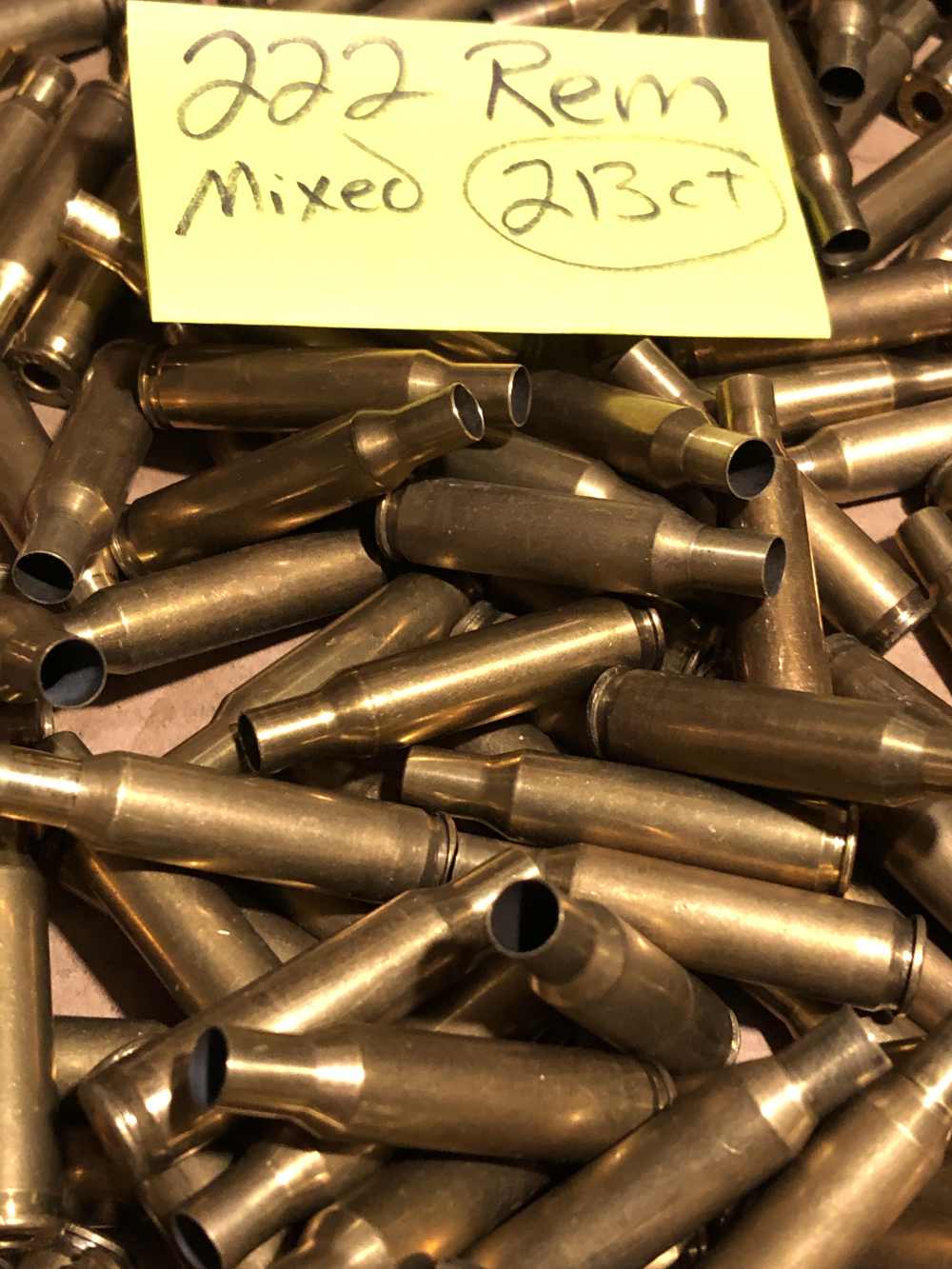 222 Remington fired brass casings 213 count mixed headstamped -img-8