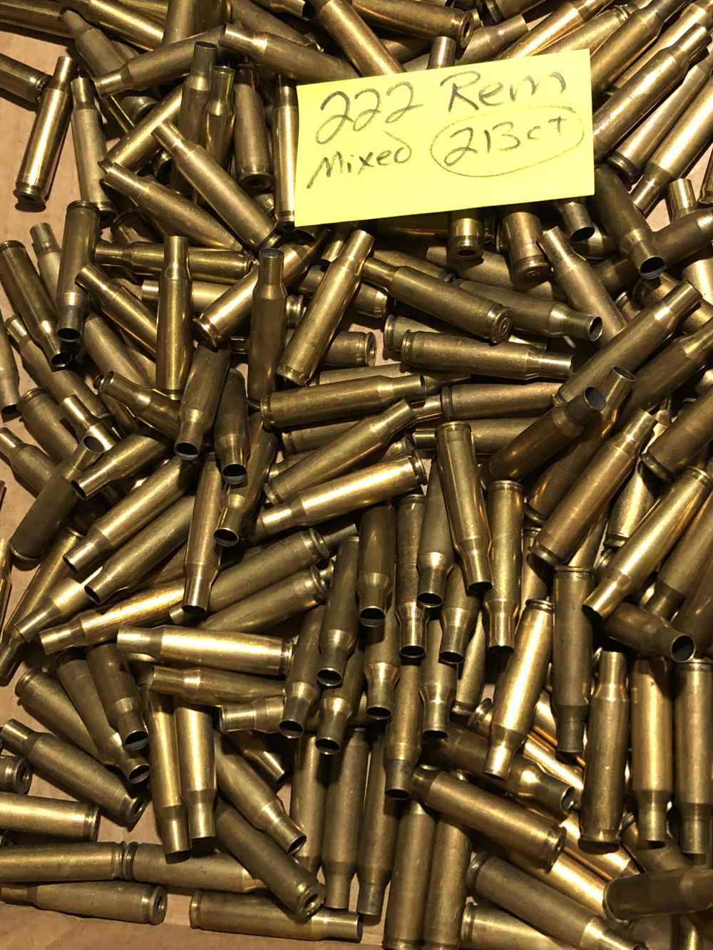 222 Remington fired brass casings 213 count mixed headstamped -img-3