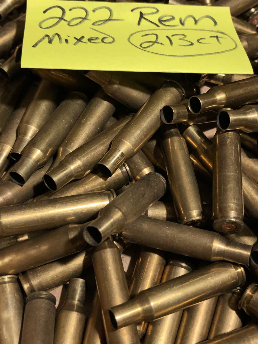 222 Remington fired brass casings 213 count mixed headstamped -img-7