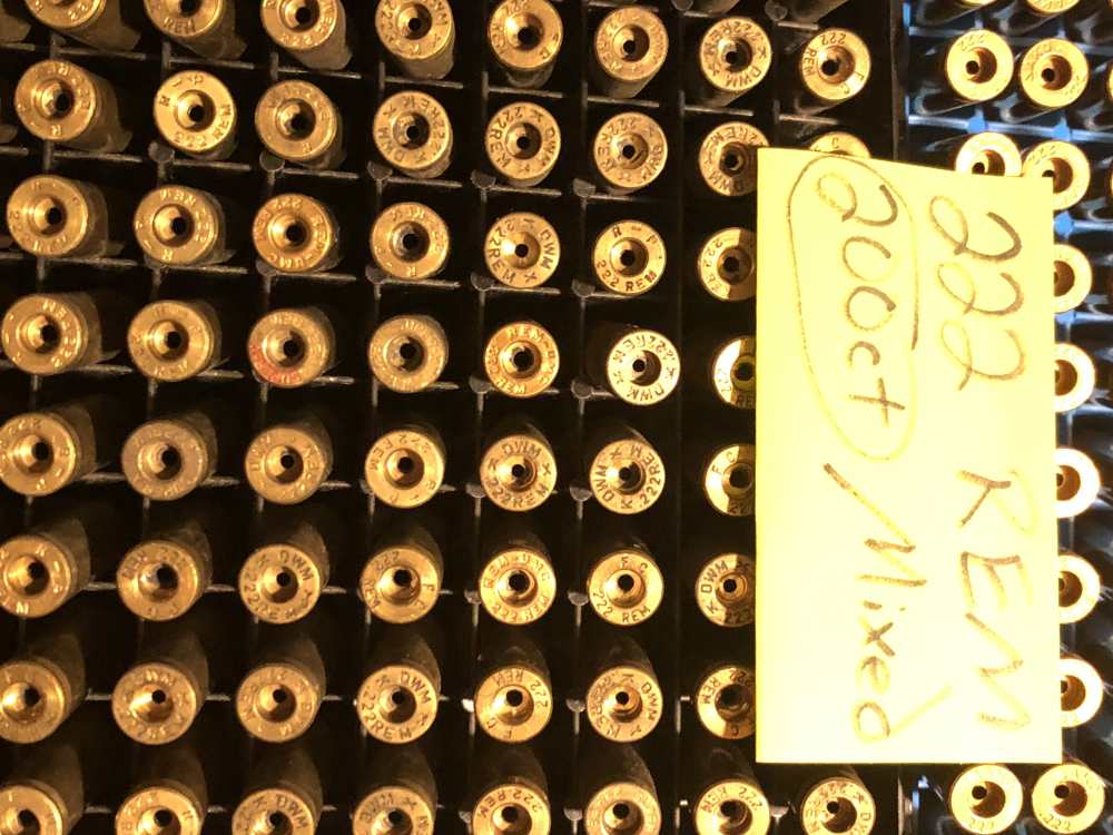 222 Remington brass 200 count mixed headstamped -img-1